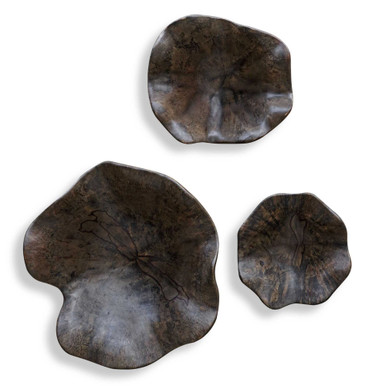 Two Wood 16 Inch Wall Decor (Set of 3) by Uttermost - 04361