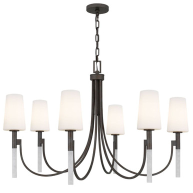 Eloura 15W 6 LED Chandelier 26 Inch Tall and 40 Inch Wide by Quoizel - ELOU5040IN