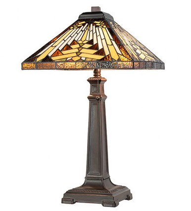 Nuevo Mission  2 Light Table Lamp 26 Inch H and 14 Inch W by Meyda Tiffany - 268728