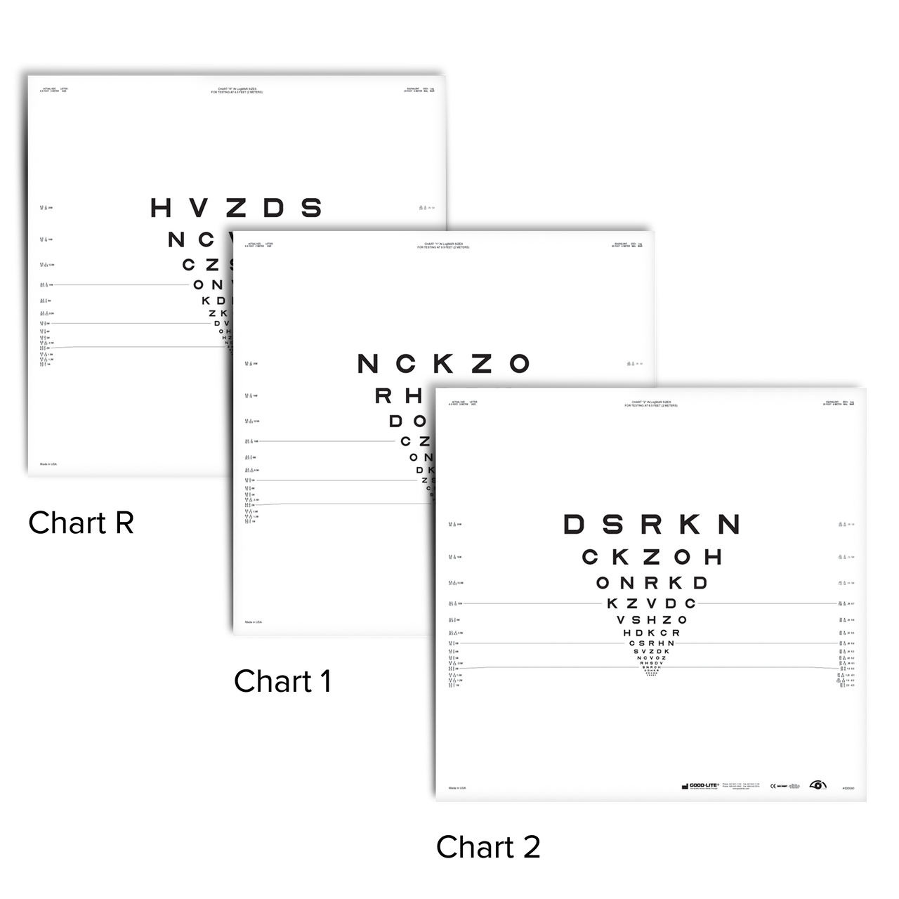 Original Series ETDRS Chart for 6.5 feet (2 meters) - accuspire
