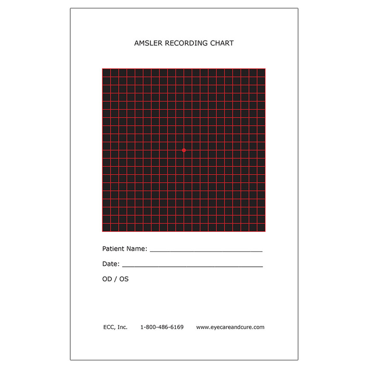 Amsler Grid Testing Sheets, 50 sheets/pkg (Red/Black) - accuspire