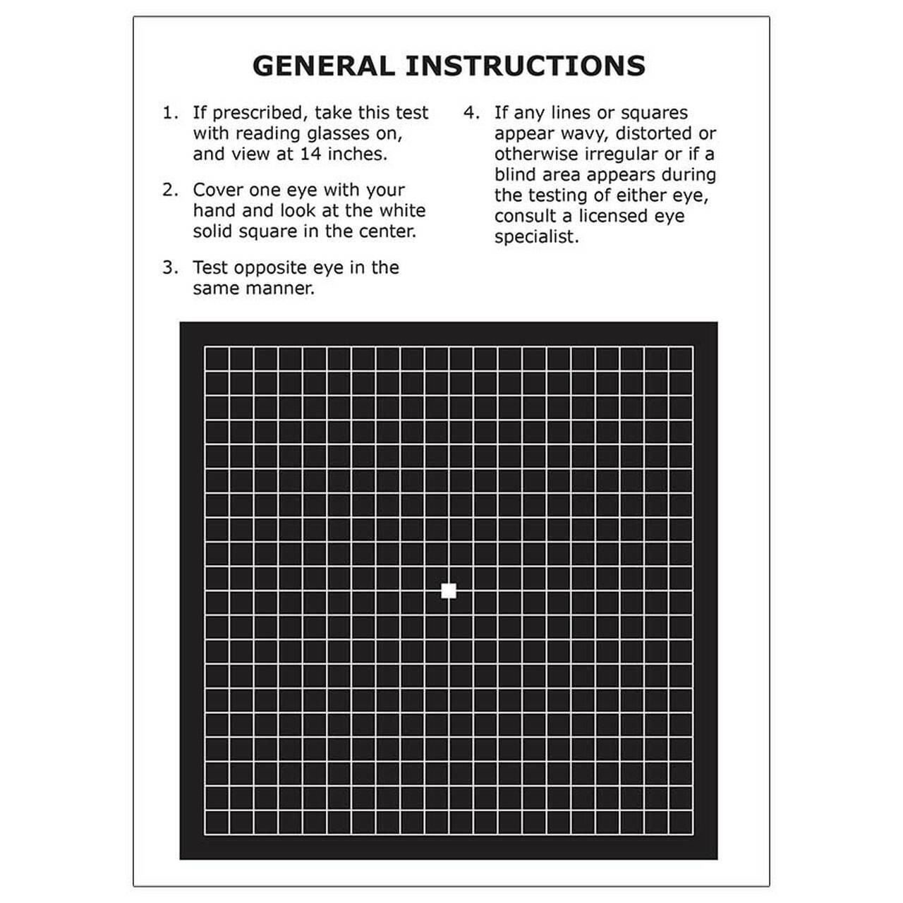 Amsler Grid Give-Away Sheets, 250/package