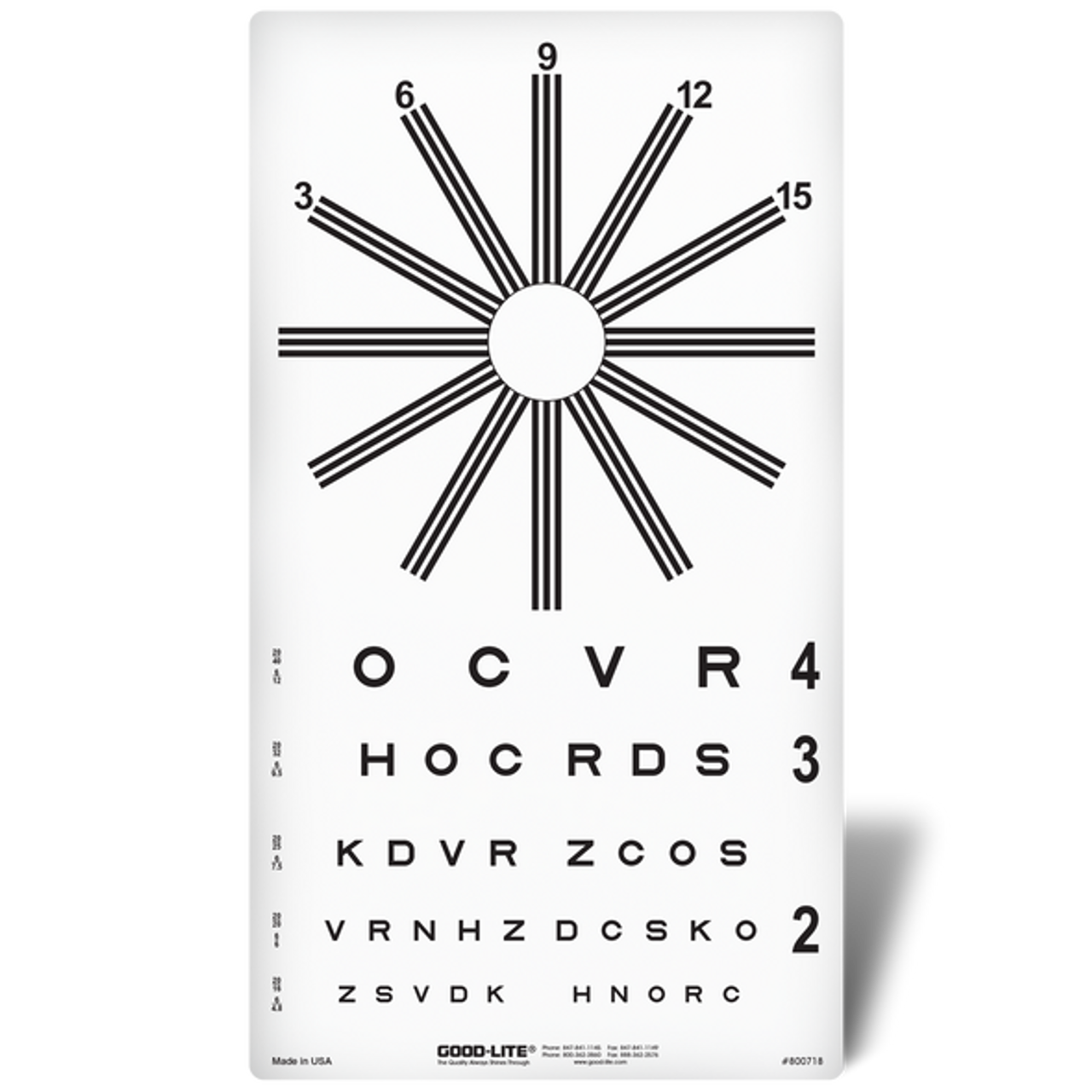 Snellen Distance Vision Eye Chart 20 Ft Free Shipping