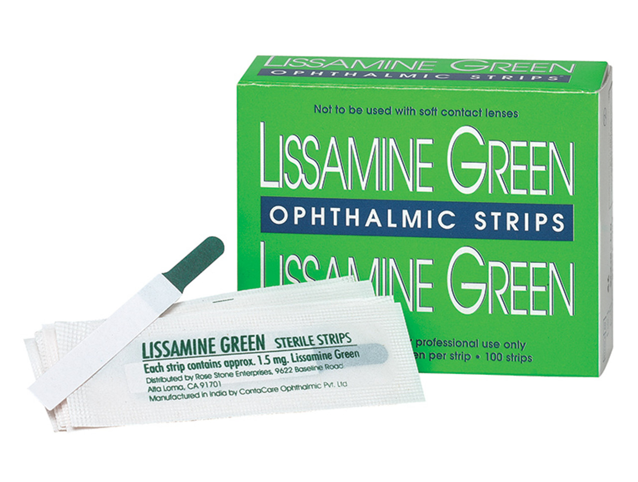 Buy Lissamine Green Test Strips 100 Sterile Strips Per Box