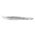 Kelman-McPherson Tying Forceps, Smooth Jaws W/Platform, 8mm Long, Angled, Short handle - S5-1632
