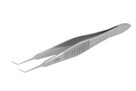 McPHERSON Suture forceps, angled, Plain Tip