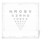 ETDRS Sloan Letter Contrast Chart for 10 feet (3 meters)