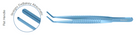 DEBAKEY Tissue Forceps: Straight 2,2 mm tips, 22 mm platform, Flat Handle – 7,7 (19,5 cm)