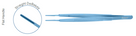 GERALD DEBAKEY Dressing Forceps: Straihgt 1 mm tips, Flat Handle – 8,25” (21 cm)