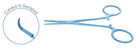 KELLY ARTERY HEMOSTATIC Forceps: Curved ½ Serrated jaws, Ring Handle – 5,5” (14 cm)
