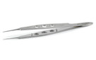 castroviejo Suturing Forceps 0.3mm With Three-Holed Handle, 1 X 2 Teeth, 20mm Straight Shafts, And An Overall Length Of 4 1/4" (110mm)