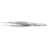 Castroviejo Suturing Forceps W/Platform Straight, 1x2 Teeth, 0.3mm W/Lock - S5-1571
