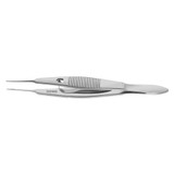 Castroviejo Suturing Forceps W/Platform Straight, 1x2 Teeth, 0.5mm W/Lock - S5-1576
