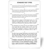 Standard Reading Test Card
