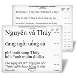 Vietnamese Continuous Text Near Card