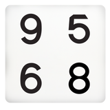 LEA NUMBERS® Response Panel, White