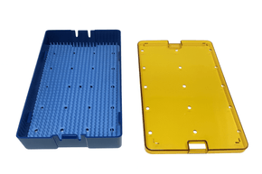 PST Instrument Sterilization Tray 10" L x 6" W x 3" H (6150A) (With Mat)