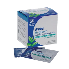 Bruder Hygienic Eyelid Cleansing Wipes with Tea Tree Oil (30 Pack)