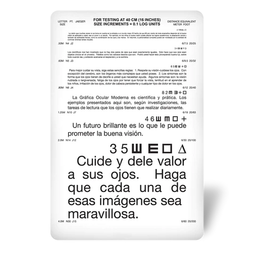 Spanish Near Vision Reading Card