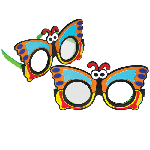 Butterfly Frosted Fun Frames Occluder Glasses