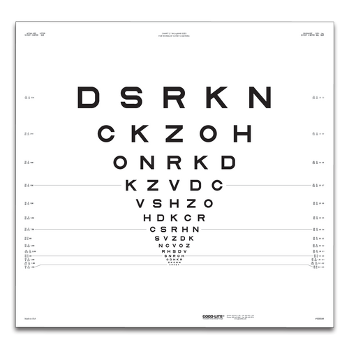 ETDRS Chart "2" for 10 feet (3 meters)