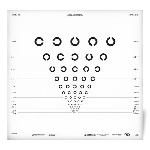 Landolt "C" ETDRS Chart for 10 feet (3 meters)