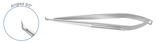 Diethrich-Potts Coronary Scissors: Angled 60°, Flat handle, 15 mm micro fine blades - 7” (18 cm)