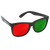 GL Red/Green Glasses, Black Frame