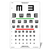 "E" Wide Spaced Distance Chart for 20 feet (6 meters)