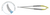 Microsurgical Needle Holders, Curved, round handle,  With lock, 0.8 mm tips, TC-inserted, Overall length 18 cm