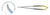 Microsurgical Needle Holders, Curved, round handle,  With lock, 1.2 mm tips, TC-inserted, Overall length 20 cm