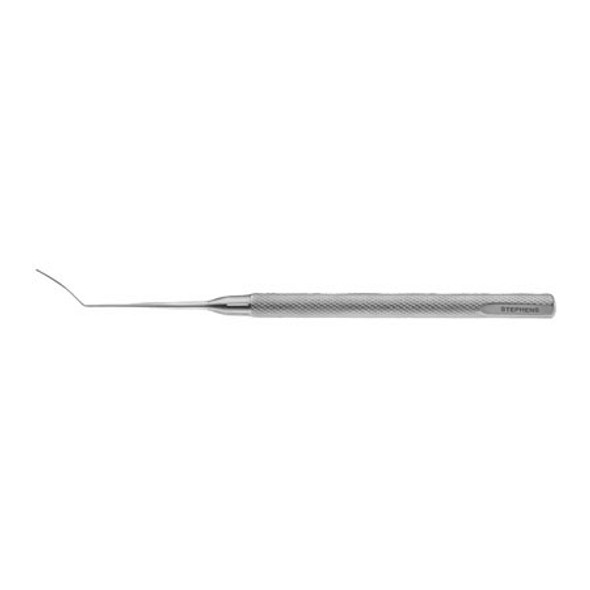 Barraquer Iris Spatula Short Round Handle With 15mm Angled Tip 85mm Overall Length - S4-1039
