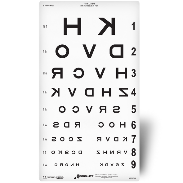 Reverse Letter Eye Chart