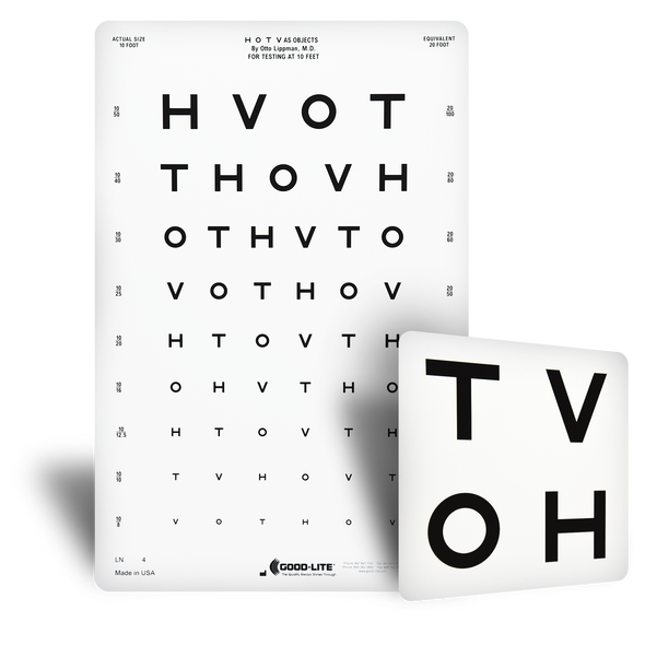 HOTV Wide Spaced Chart for 10 feet (3 meters)