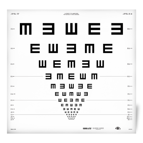 E ETDRS Chart for 13 feet (4 meters)