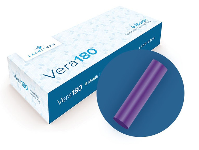 Vera180 Punctal Plugs by Lacrivera - 180 Day Absorbable Lacrimal Inserts (Box of 2)
