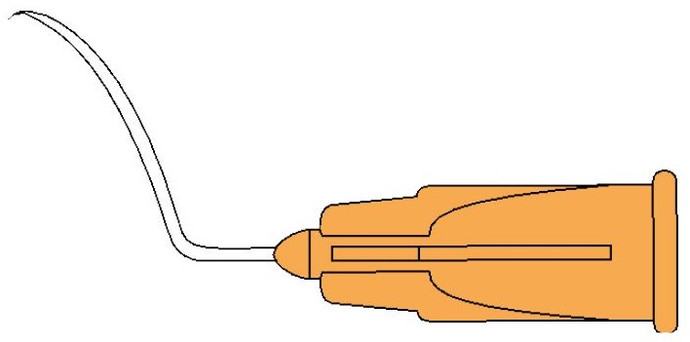 3925  Irrigating Cystotome - 45º Angled Tip