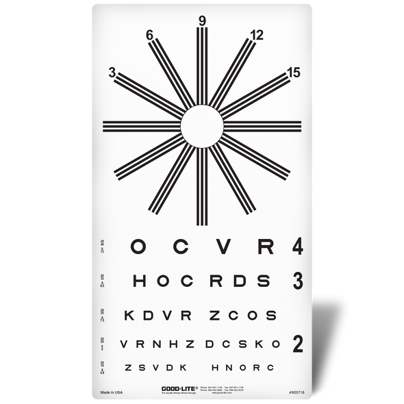 Sloan Letters & Astigmatic Wheel Chart accuspire