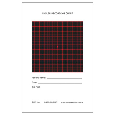 Amsler Grid Recording Charts, Black with White Lines, 250