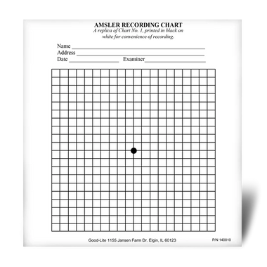 Eye Chart - 8.5 x 5.5, Amsler Grid Recording Pad