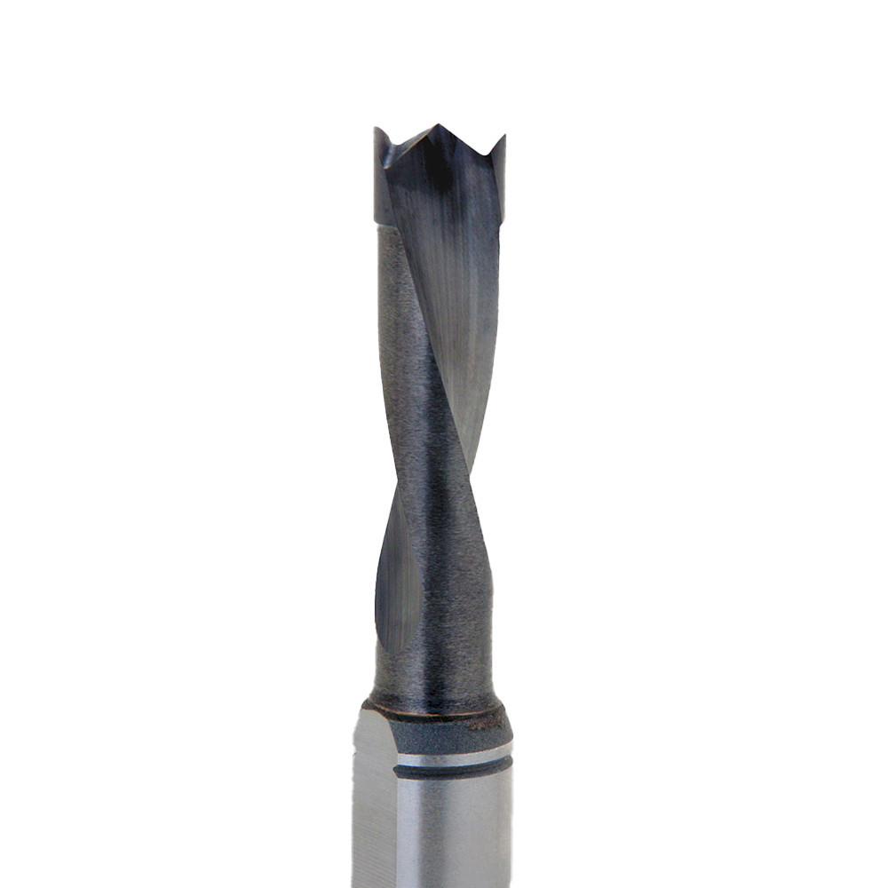 Solid Carbide Boring Bit, Brad Pt. 2 Flute, 3mm Left Hand