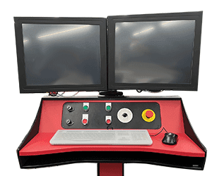 dual monitor for KOMO CNC machine