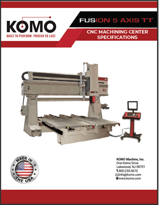 Fusion twin table 5-axis cnc machine brochure cover