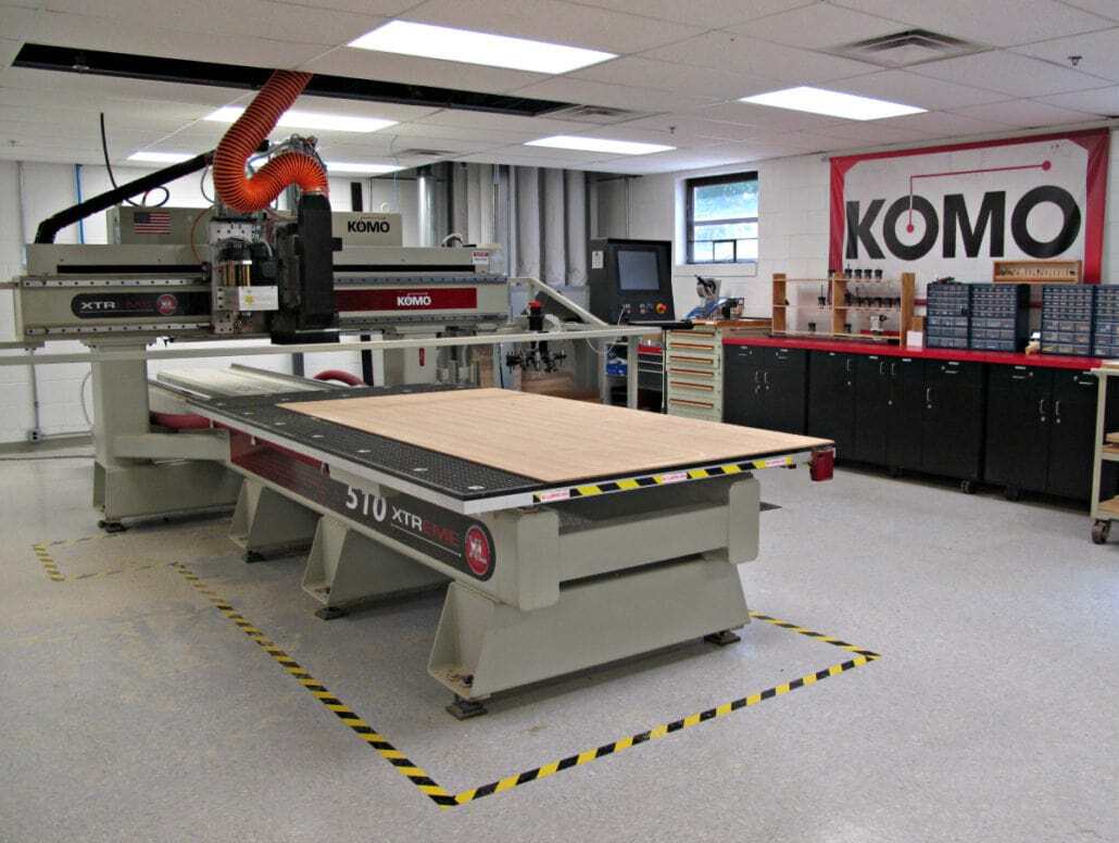 KOMO CNC machine in demo room