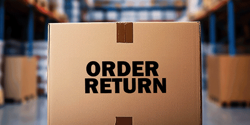 box marked with order return