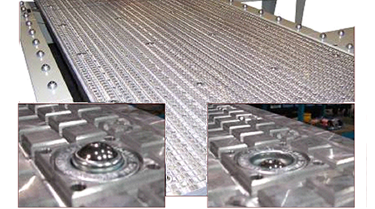 integrated roller ball system for komo router table