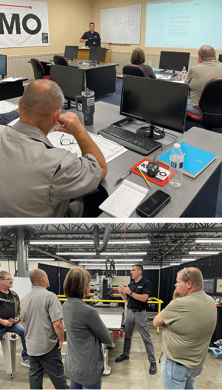 teaching class at the KOMO training center