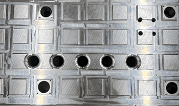 vacuum zones on an aluminum CNC table