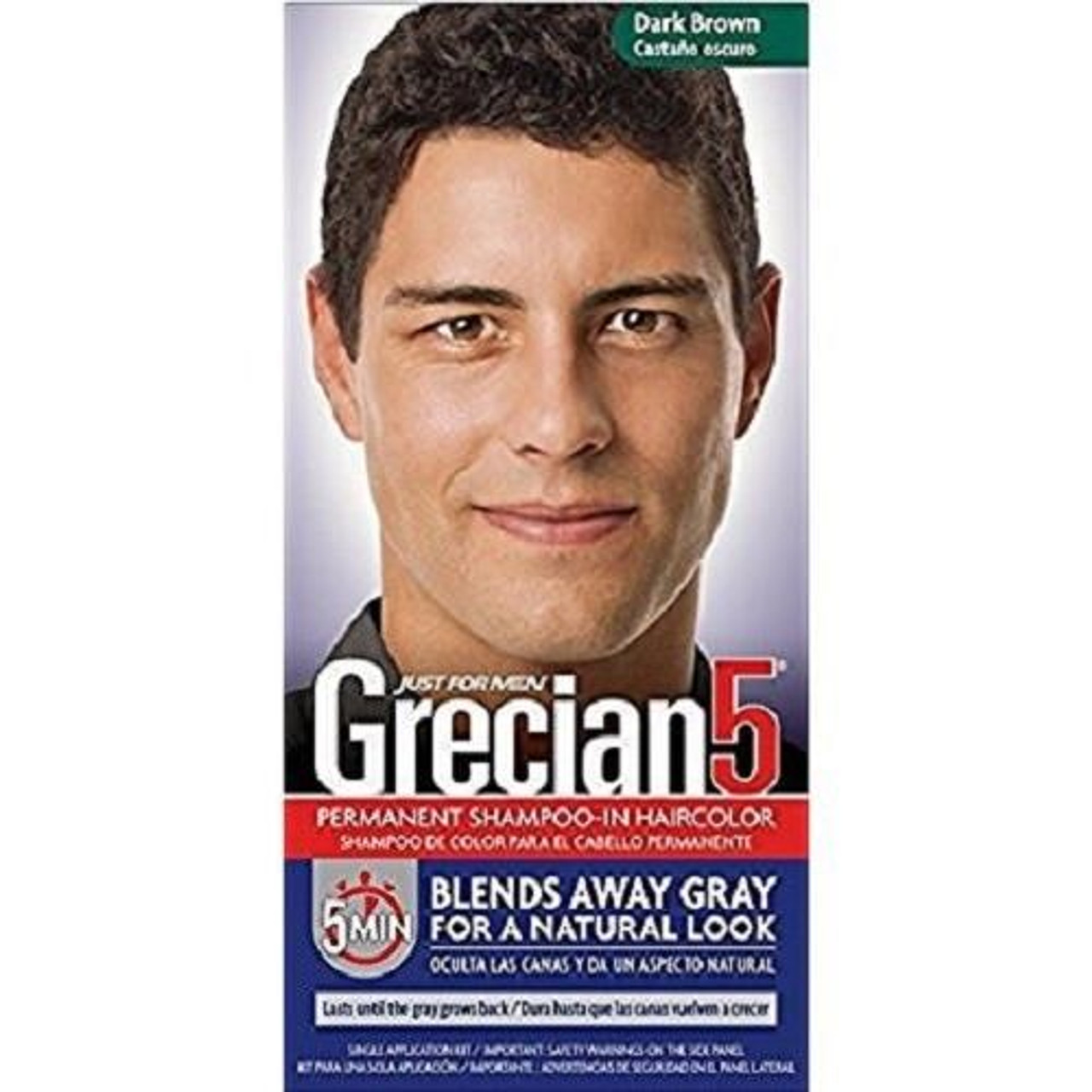Just For Men Grecian 5 Permanent Shampoo In Haircolor Dark Brown