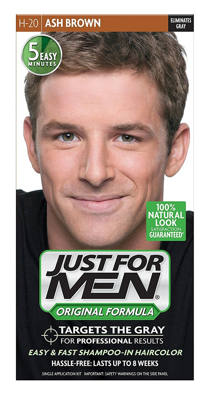 Just For Men Shampoo In Hair Color Ash Brown H 20 1 Application